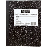 Composition Hard Cover Notebook, 7.5" x 9.75", 100 Sheets, Pack of 12